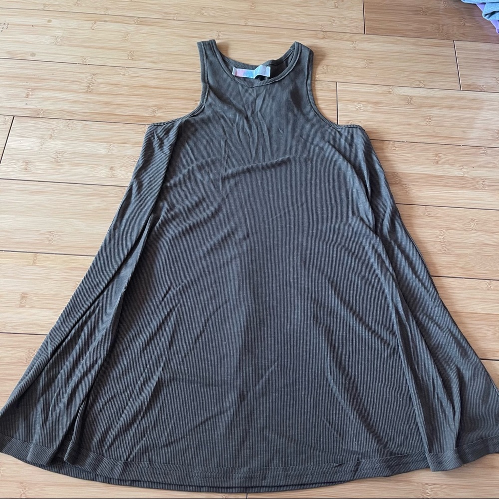Free People sage green mini dress